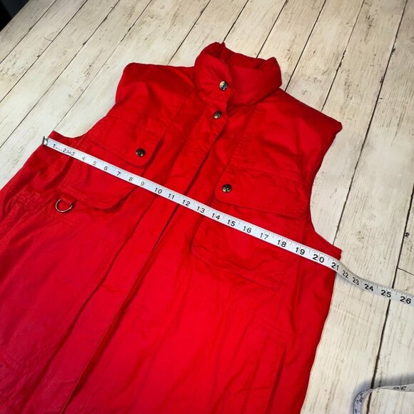 Eddie Bauer Womens Size L Goose Down Filled Vintage Puffer Vest Red - Picture 7 of 8